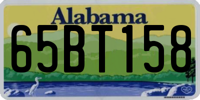 AL license plate 65BT158