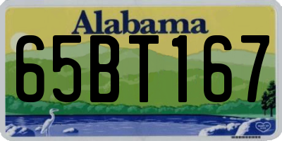 AL license plate 65BT167