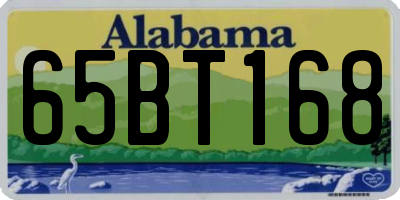 AL license plate 65BT168