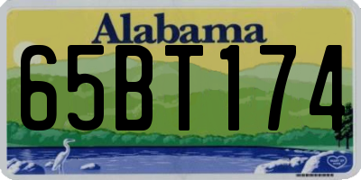AL license plate 65BT174