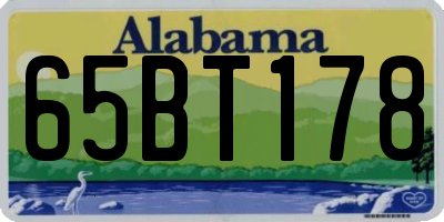 AL license plate 65BT178