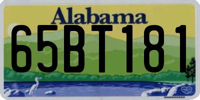 AL license plate 65BT181