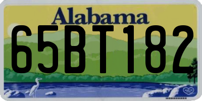 AL license plate 65BT182
