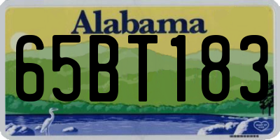 AL license plate 65BT183
