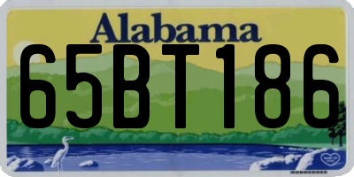 AL license plate 65BT186