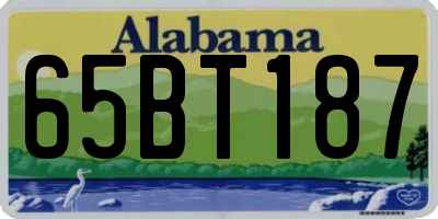 AL license plate 65BT187