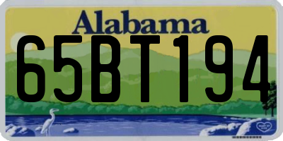 AL license plate 65BT194