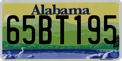 AL license plate 65BT195