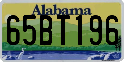 AL license plate 65BT196