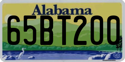 AL license plate 65BT200