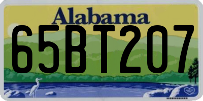 AL license plate 65BT207