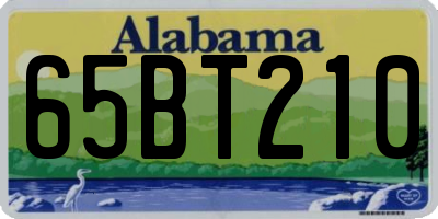 AL license plate 65BT210