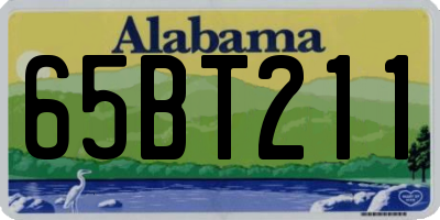 AL license plate 65BT211