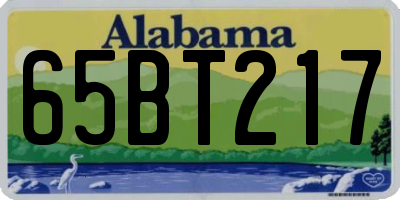 AL license plate 65BT217