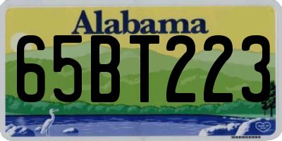 AL license plate 65BT223
