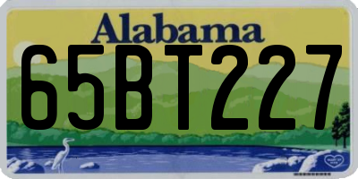AL license plate 65BT227