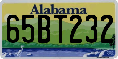 AL license plate 65BT232