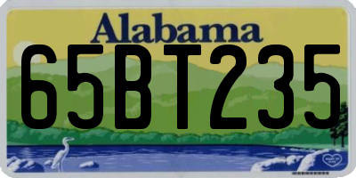 AL license plate 65BT235