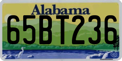 AL license plate 65BT236