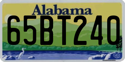 AL license plate 65BT240