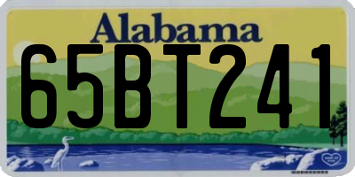 AL license plate 65BT241