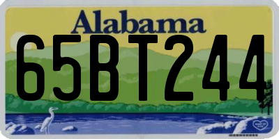 AL license plate 65BT244