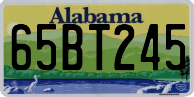 AL license plate 65BT245