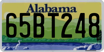 AL license plate 65BT248