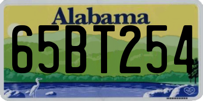 AL license plate 65BT254