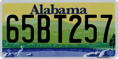 AL license plate 65BT257