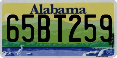 AL license plate 65BT259