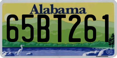 AL license plate 65BT261