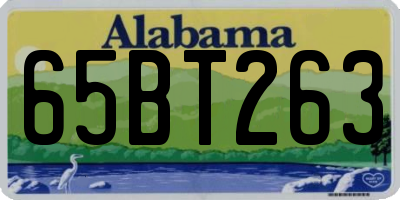 AL license plate 65BT263