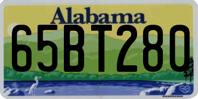 AL license plate 65BT280