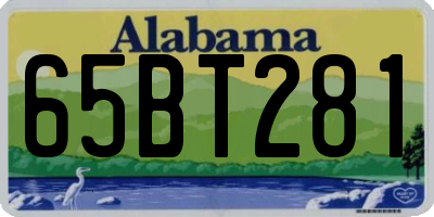 AL license plate 65BT281
