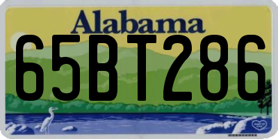AL license plate 65BT286