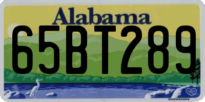 AL license plate 65BT289