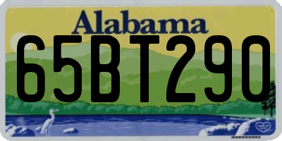 AL license plate 65BT290