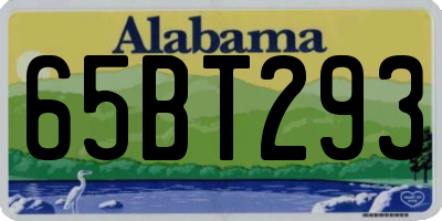 AL license plate 65BT293