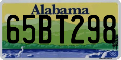 AL license plate 65BT298