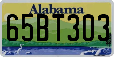 AL license plate 65BT303