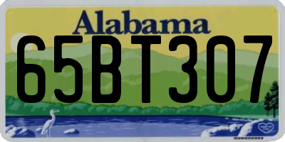 AL license plate 65BT307