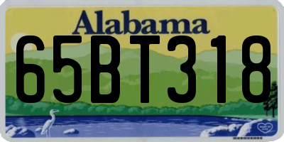 AL license plate 65BT318