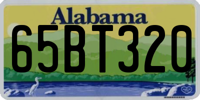 AL license plate 65BT320