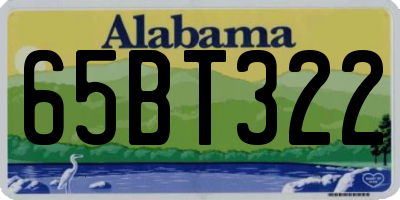 AL license plate 65BT322