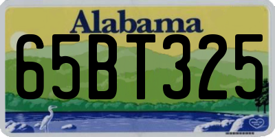 AL license plate 65BT325