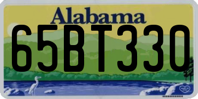 AL license plate 65BT330