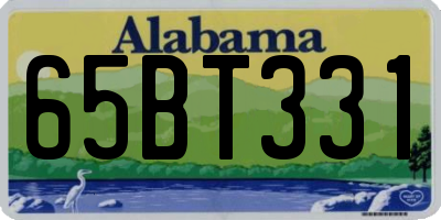 AL license plate 65BT331