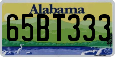 AL license plate 65BT333