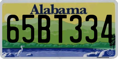 AL license plate 65BT334